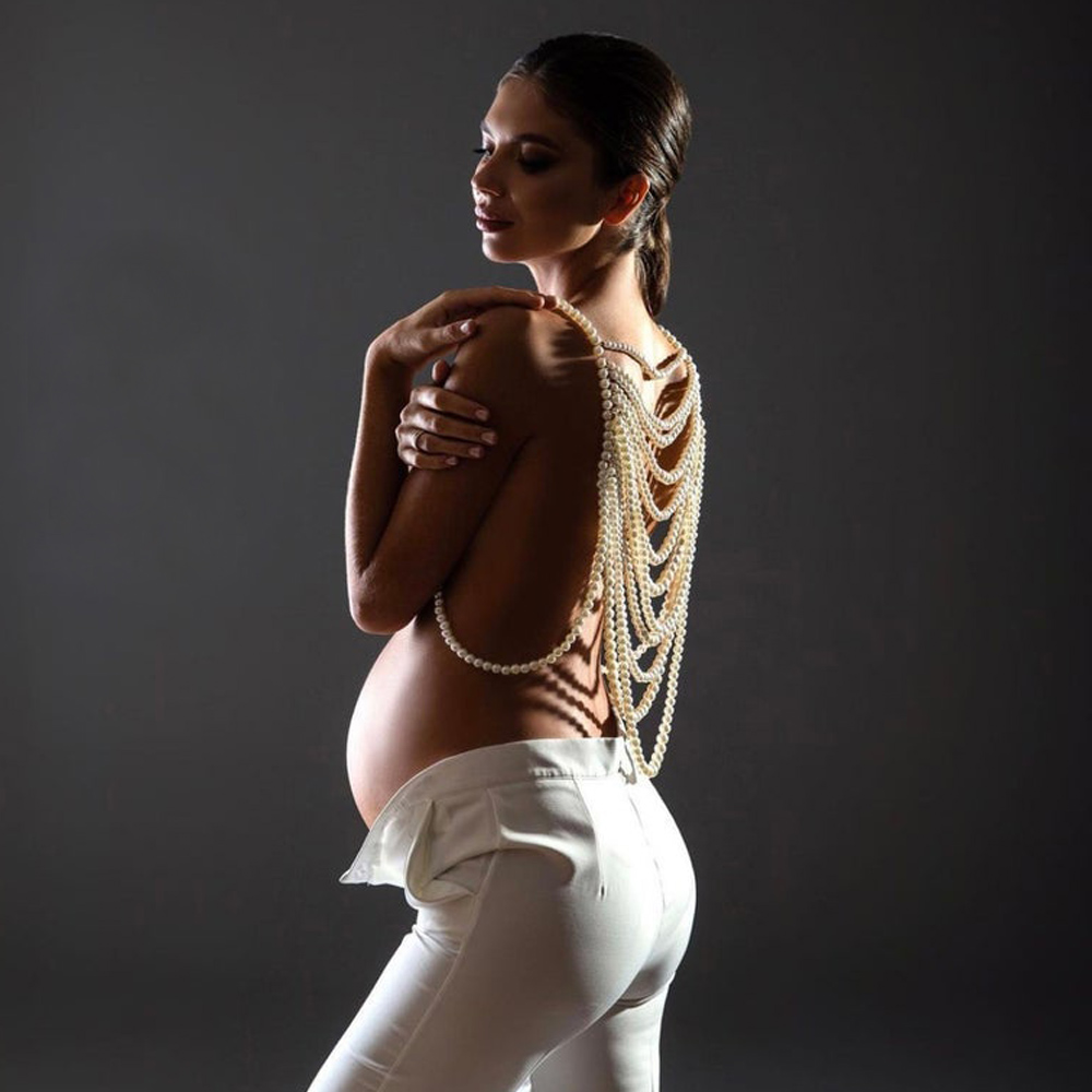 Photography Club - Maternity Photography Prop Pearl shoulder chainI