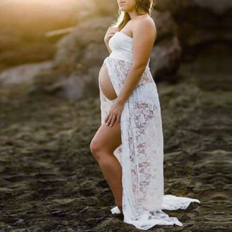 Photography Club - Long Maxi Gown Lace Maternity Photography