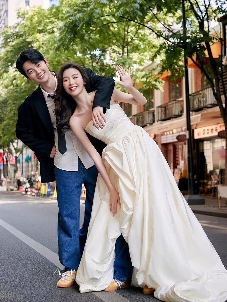 Photography Wedding - Fashionable Korean Style Denim Street Snap