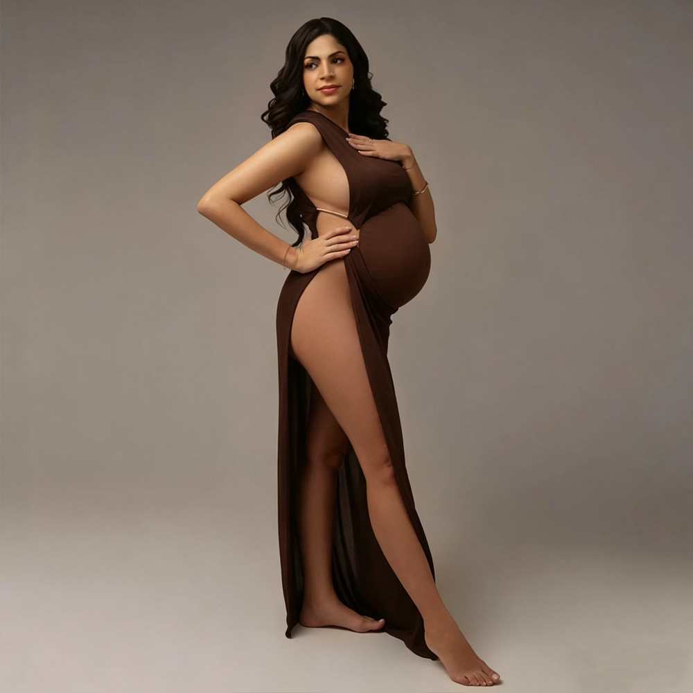 Photography Club - Pregnancy Photography Outfit One Shoulder Sleeveless