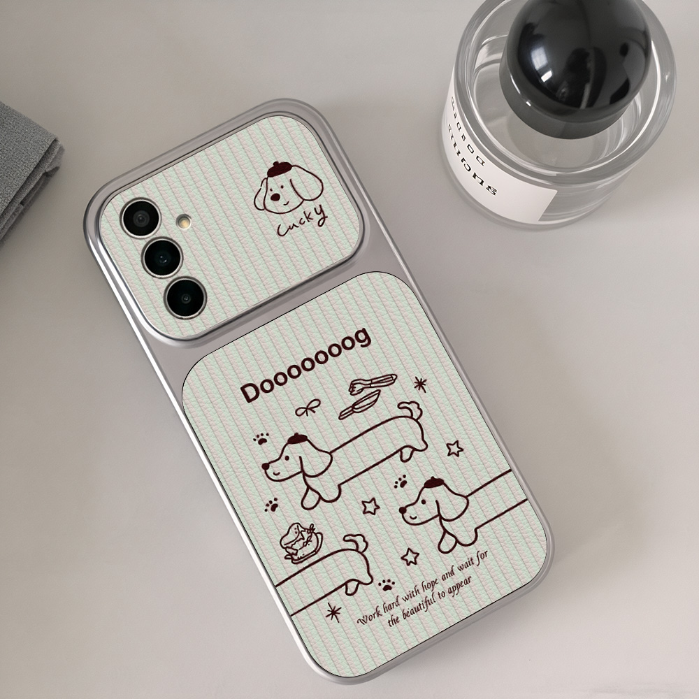 Cartoon Dachshund Phone Case F - Camera Strap Leather 评论和价格