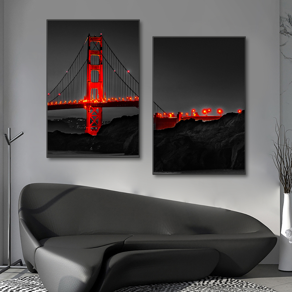 3PCS Frameless Poster Golden G - Photography Pose 评论和价格