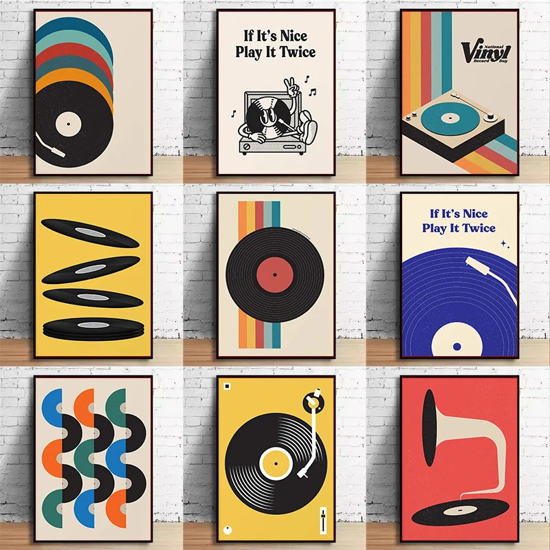 Mid Century Vinyl Record Canva - Photography Pose 评论和价格