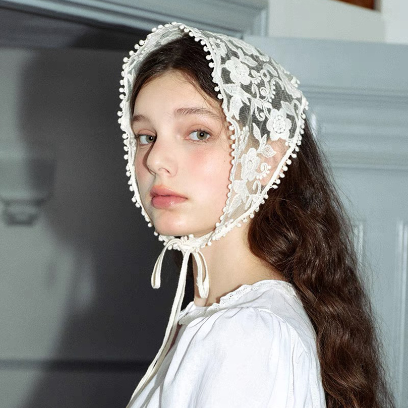 White Woven Floral Lace Hair S - Photography Triangle 评论和价格