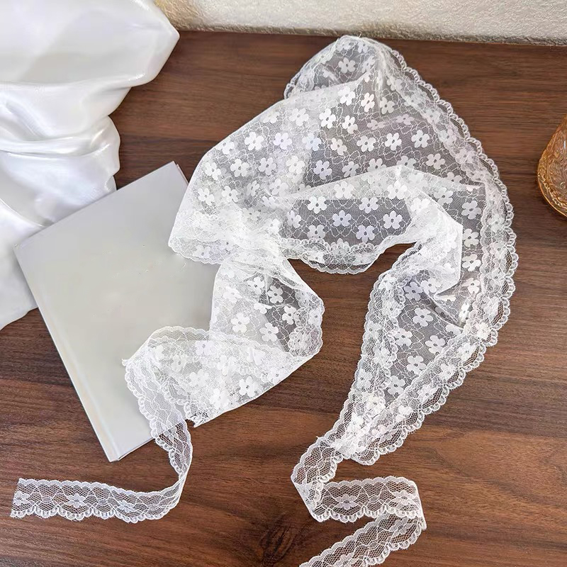 White Woven Floral Lace Hair S - Photography Triangle 评论和价格
