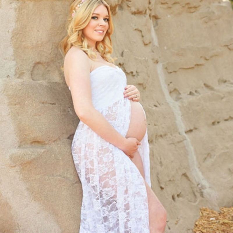 Long Maxi Gown Lace Maternity  - Photography Club 评论和价格
