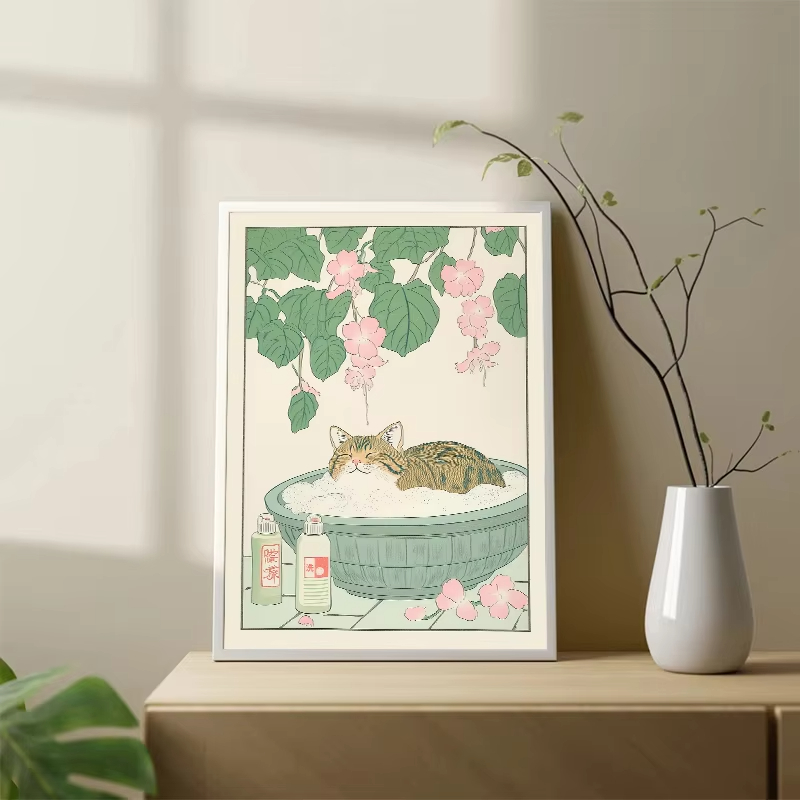 Frameless Cat in the Bathtub J - Photography Pose 评论和价格