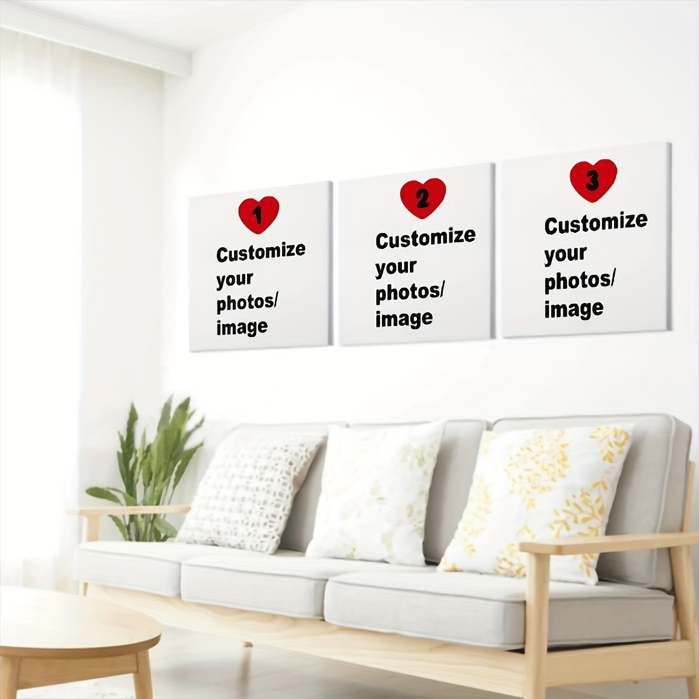 3pcs/set Custom Square Canvas  - Photograph Lyrics 评论和价格