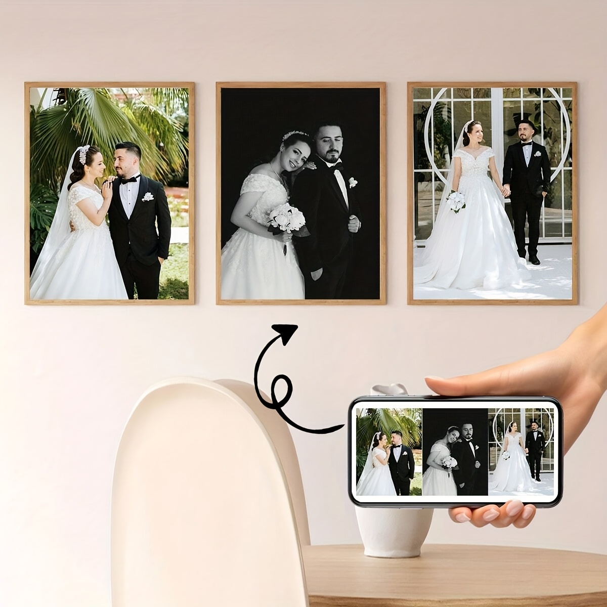 3pcs/set Custom Square Canvas  - Photograph Lyrics 评论和价格