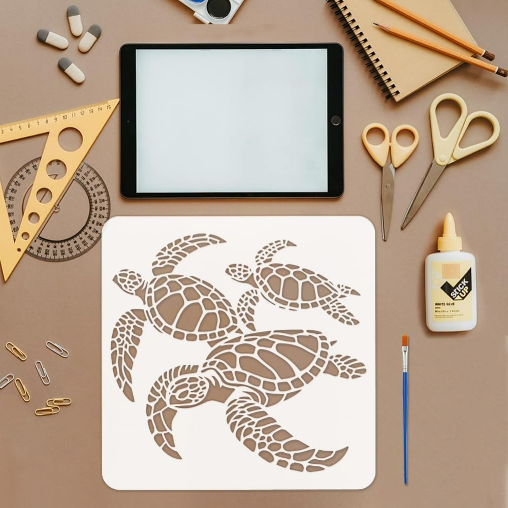 Turtles Stencil for Painting w - Photography Techniques 评论和价格