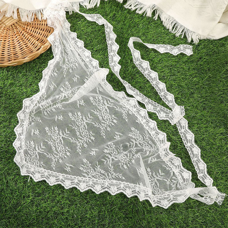 New 1Pc Triangle Lace Scarf Wh - Photography Triangle 评论和价格
