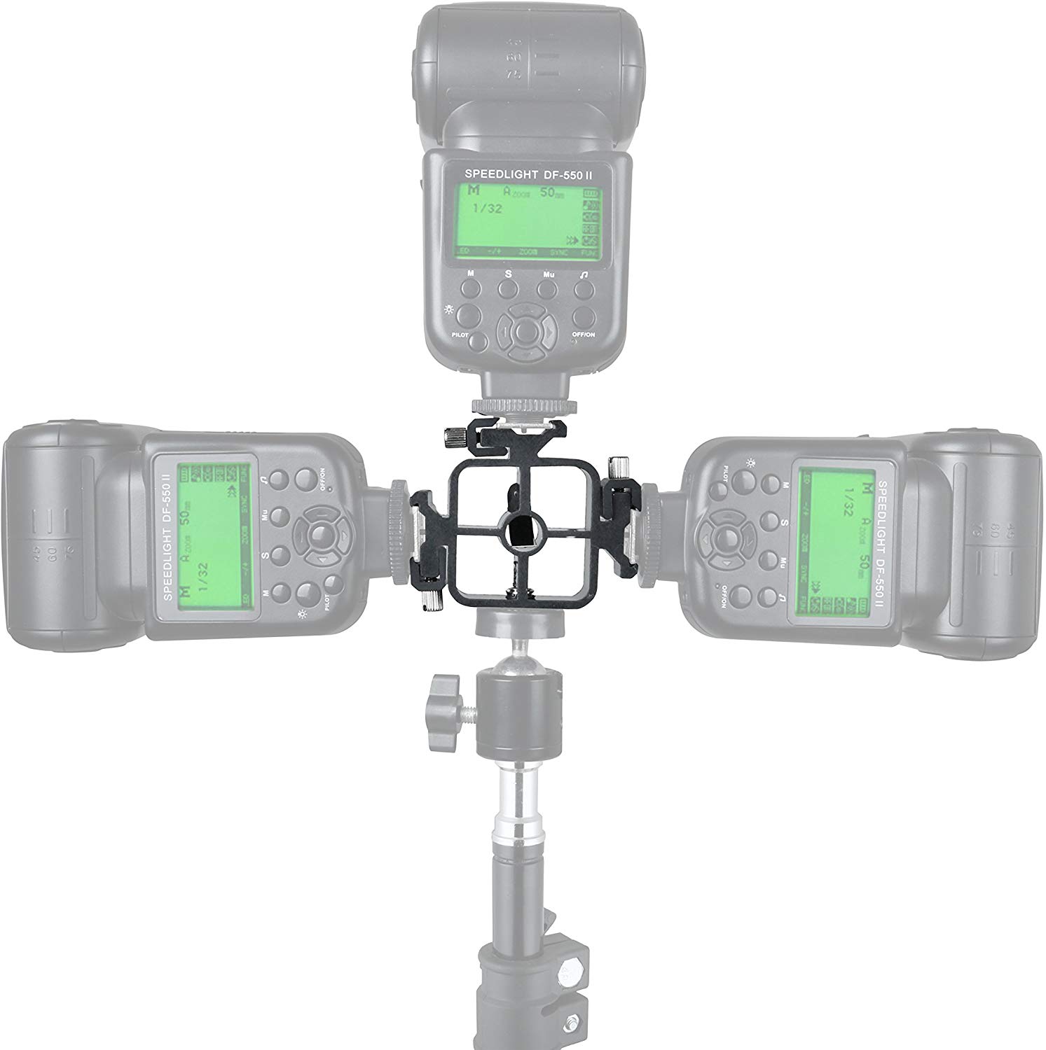 3 Triple Cold Shoe Mount Flash - Photography Umbrella 评论和价格