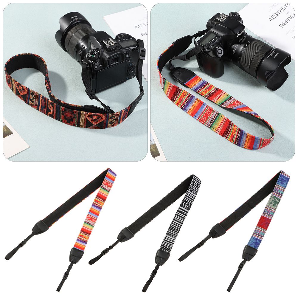 Ethnic Style Adjustable PU Lea - Camera Strap Leather 评论和价格
