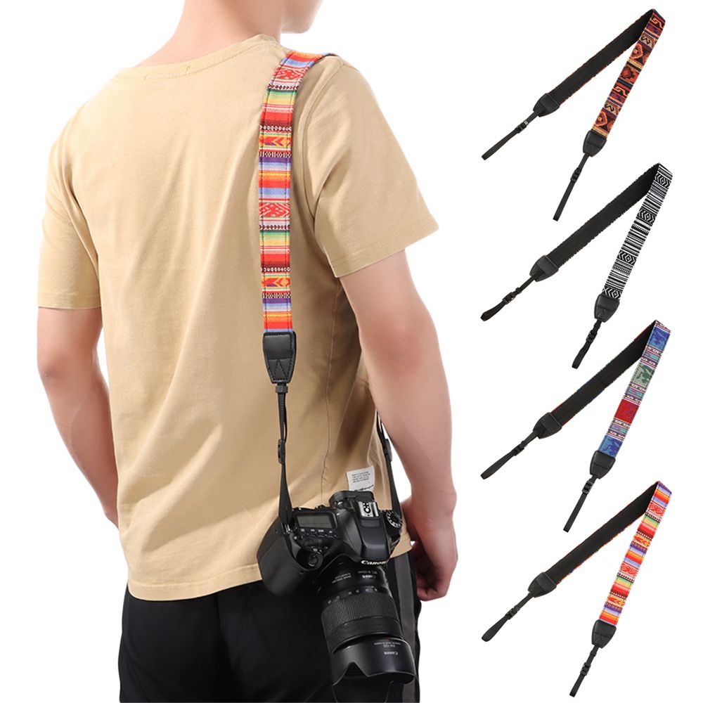 Ethnic Style Adjustable PU Lea - Camera Strap Leather 评论和价格